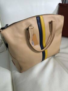  new goods unused Tod's TOD's Boston tote bag yellow beige 