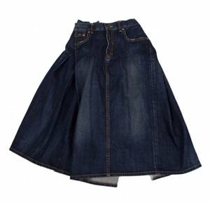 Junyawatanabede Junya Watanabe comme des garon Comme des Garcons разборка повторный сооружение Denim юбка индиго голубой размер M прекрасный товар 