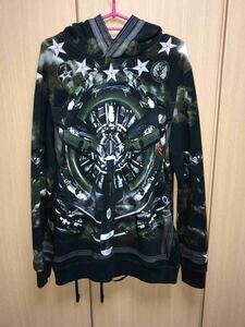 正規 13AW Givenchy ジバンシィ 戦闘機 プルオーバー パーカー XS