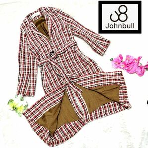 【極美品】Johnbull　 ジョンブル　ミックスツイード ガウン コート