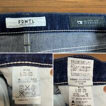 美品☆[FDMTL] 定価28,600 SKINNY FIT STRAIGHT ストレッチスキニー インディゴデニムパンツ 30 日本製 ファンダメンタル_画像9