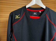 【激安 国内正規品 K2JA4541】mizuno ミズノ ポリエステル100％ プラクティス シャツ ゲーム Tシャツ 長袖 M ブラック スポーツ 野球 黒_画像4