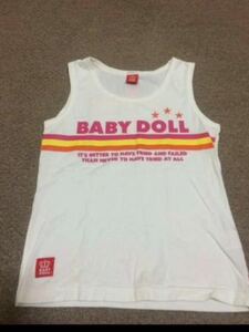 p19 美品本物ベビードールBABY DOLLのノンスリーブカットソーＸＳ