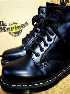 【Dr.MARTENS】ドクターマーチン 1460 8ホールブーツ UK6 (25cm ) 8EYE BOOT スムースレザー ブラック 国内正規品【箱付き美品】