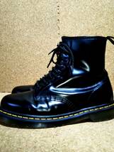 【Dr.MARTENS】ドクターマーチン 1460 8ホールブーツ UK8(27cm ) 8EYE BOOT スムースレザー ブラック 国内正規品【良品】_画像3