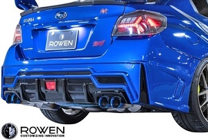 【M's】スバル WRX STI/S4 後期 (2017.6-) ROWEN リアバンパー／／FRP VAB VAG エアロ ロエン ロウェン ローウェン リヤバンパー 1S006P00