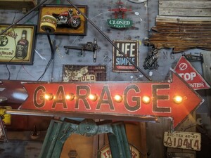  american garage garage shop illumination signboard wall deco autograph board # american miscellaneous goods # base #BASE # Arrow #GARAGE # Setagaya base 