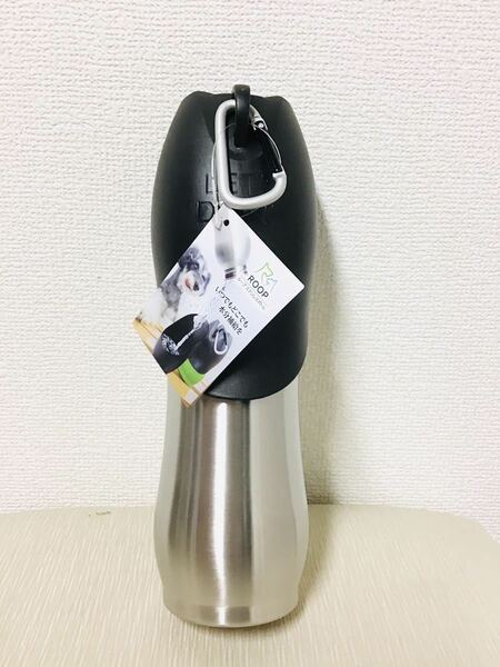 ループ ステンレスボトル L シルバー 750ml ①　洗練されたデザイン＆カラー！ ペット専用高級ステンレス製水筒　4571357064909