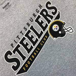 人気抜群!スポーツMIX NFL Football Reebok製 PITTSBURGH Steelers FOOTBALL CLUBピッツバーグ スティーラーズ フットボールクラブTシャツM