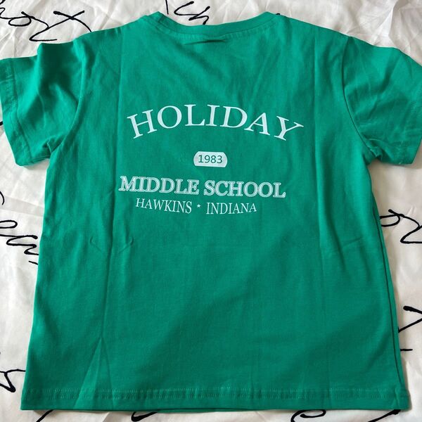 半袖Tシャツ 韓国 ロゴT 120 110 130 新品 グリーン 輸入服 トップス 未使用 美品 韓国子供服