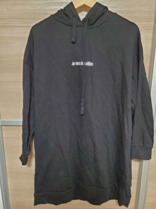 GU パーカー XL 黒 レディース ブランド ジーユー je ブラック 女 服 スエット UNIQLO 