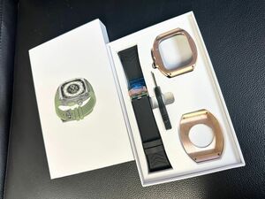 Apple Watch ultra メタルケース　49mm ローズゴールド×ブラック