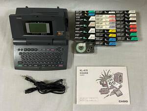 [ free shipping ]CASIO NAME LAND BiZ LABEL WRITER KL-A70. tape unused 14 piece use on the way 11 piece 