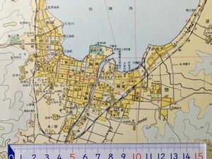 mC26【地図】宮津市 昭和43年 [バス路線・停留所名入 国鉄宮津線 天橋立 岩滝口駅 玄妙庵ケーブルカー 橋立造船 関西電力発電所-獅子崎