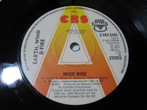 【7”】 EARTH, WIND & FIRE / ●白プロモ● MAGIC MIND UK盤 アース・ウインド＆ファイアー マジック・マインド