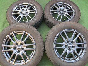 溝有り 30系 プリウス ウィッシュ アリオン 他 WAREN ホイール スタッドレス 4本 5H-100 15インチ 195/65R15 NorthTrek N3i 2021年製造