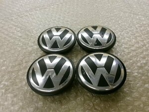 VW フォルクスワーゲン 純正 アルミホイール用 センターキャップ 中古４個/4枚 ゴルフ 5 6 パサート ヴァリアント ティグアン 等