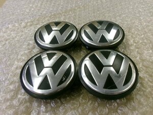 VW フォルクスワーゲン 純正 アルミホイール用 センターキャップ 中古４個/4枚 ゴルフ 5 6 パサート ヴァリアント ティグアン 等