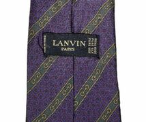 LANVIN ネクタイ やや細め ストライプ柄 ランバン 柄入り レジメンタル USED 中古 t321_画像6