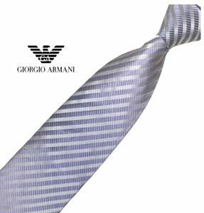 GIORGIO ARMANI necktie stripe pattern USEDjoru geo Armani reji men taru used t313