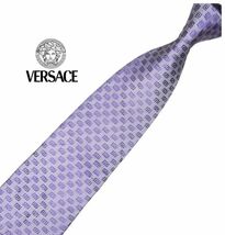 VERSACE ネクタイ パターン柄 ヴェルサーチェ クリーニング済み USED 中古 t346_画像1