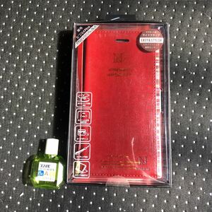 即決 送料無料 新品　NATURALdesign iPhone8Plus/7Plus/6sPlus/6Plus （5.5インチ） 兼用 手帳型 ケース アクセントボーダー Red レッド