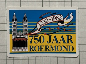 外国のステッカー：ルーモント 都市 オランダ ROERMOND 750JAAR フランス ヨーロッパ ビンテージ カスタム +Db