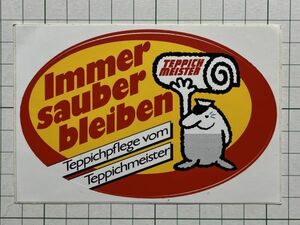 外国のステッカー：immer sauber ... デザイン 広告 ビンテージ +Ib