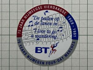 外国 古いステッカー：BT 音楽 ヨーロッパ デザイン 広告 ビンテージ +Ia