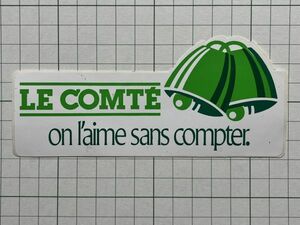 フランスのステッカー：LE COMTE ベル デザイン 広告 ビンテージ +A1