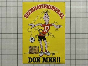 外国 古いステッカー：DOE MEE!! デザイン 広告 ビンテージ +Eb