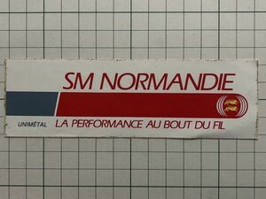 フランス　古いステッカー：SM NORMANDIE デザイン カスタム ビンテージ +Jb
