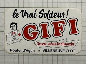 古い 外国のステッカー：GIFI フランス ドイツ 蘭 デザイン カスタム ビンテージ +Jb