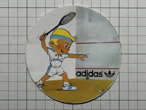【adidas】古い アディダスのステッカー： 1980~1990年代 フランス ビンテージ スカッシュ スニーカー +Ma