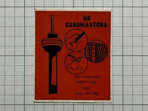 古い外国のステッカー：DE EUROMASTERS 音楽 楽器 フランス ヨーロッパ ビンテージ カスタム +Qb
