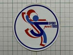 フランス 古いステッカー：SPORT POUR TOUS ヨーロッパ ビンテージ カスタム +Ma