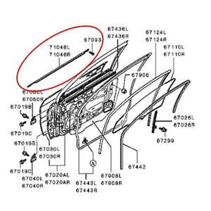 ★未使用 ランエボ CT9A ドアモール フロント 左右まとめ ランサーエボリューション EVO7/8/9 MITSUBISHI GENUINE PARTS 三菱純正