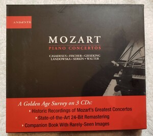 MOZART PIANO CONCERTOS モーツァルト　ピアノ協奏曲名演集(1936-1947)　 ANDANTE AN1120