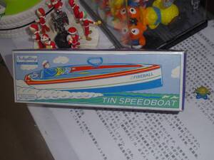 ** gold guarantee .?* not yet cruise * spring mechanism. [ tin plate : Speed boat ]. rare!* out of print![BOX box city ]