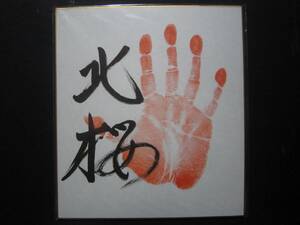 大相撲　北桜　前頭　手形　サイン