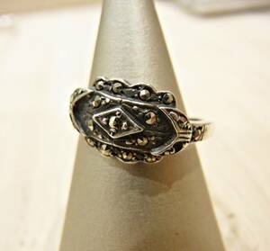 ^ Stone *SILVER*925* ring * ring *12 number * Vintage * accessory * tube 32951469