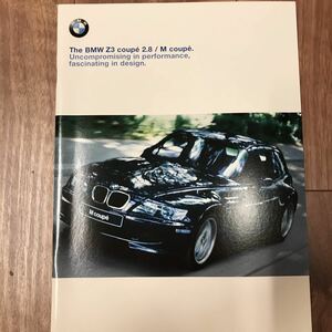 BMWZ3(E36/8) coupe2,8/ M coupe カタログ 1999年発送版 39ページ 程度良好！