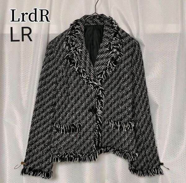 【美品】高級ジャケット/ＬＲ 上質で美シルエット上品ジャケット 11号