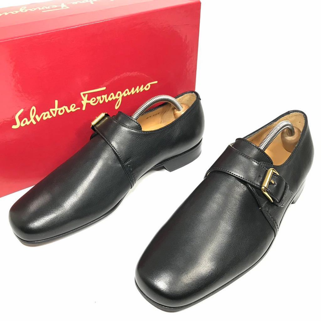 最新ショップニュース フェラガモ Ferragamo 革靴 黒 メンズ 新品 未