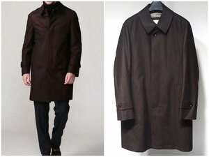 20AW 定8.8万 超美品 TOMORROWLAND PILGRIM ピルグリム Ermenegildo Zegna ゼニア ウールカシミヤフランネルステンカラーコート メンズ 50