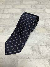 新品　高級ロイヤルクレスト　ネイビー濃紺　日本製ネクタイ　 シルク100%お買い得サービス_画像1