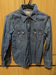 Lee Union сделал Sanforized Chroup The Denim Shirt M Size Cotton Long Elive