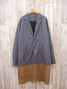 FFIXXED STUDIOS FFIXXED STUDIOS/LAYERED COAT レイヤードコート サイズM グレー ベージュ フィックスステュディオス 0-0402M F77400