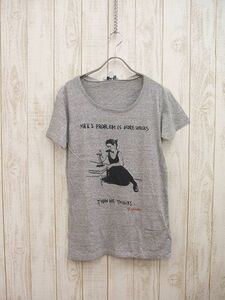 AMERICANA 半袖カットソー 半袖Ｔシャツ グレー レディース アメリカーナ 0-0421S 144611