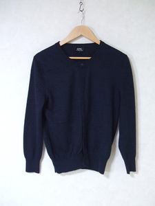 A.P.C. 比翼ボタン カーディガン ネイビー サイズM レディース アーペーセー 1-1001T 174979